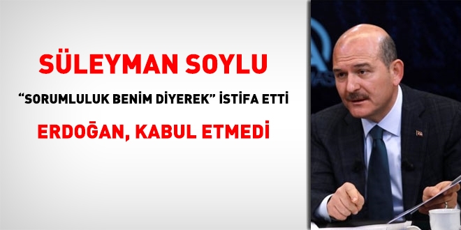 İçişleri Bakanı Süleyman Soylu İstifa Etti  Cumhurbaşkanı Erdoğan Kabul Etmedi